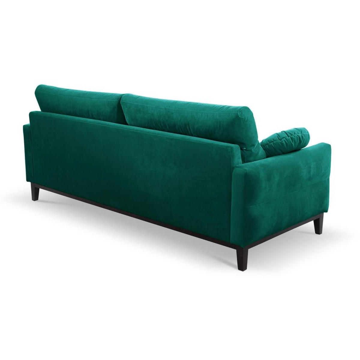 SOFA 2-SITZER Belweder Velours dunkelgrün - Wengefarben/Dunkelgrün, Holz/Textil (218/95/94cm) - Beautysofa