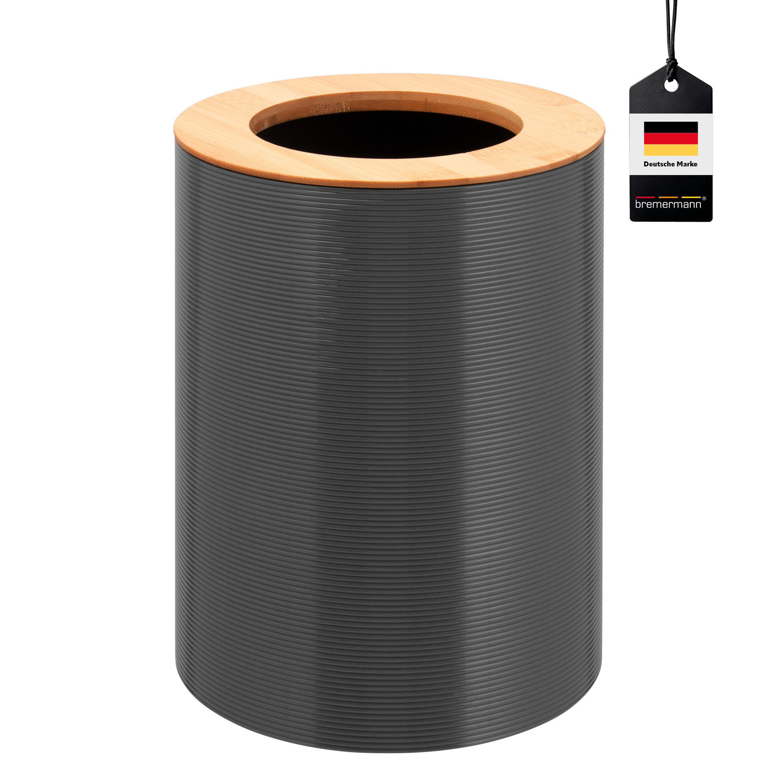 KOSMETIKEIMER SEGNO 5,5 Liter, grau - Grau, Kunststoff (19/24.5/19cm) - bremermann