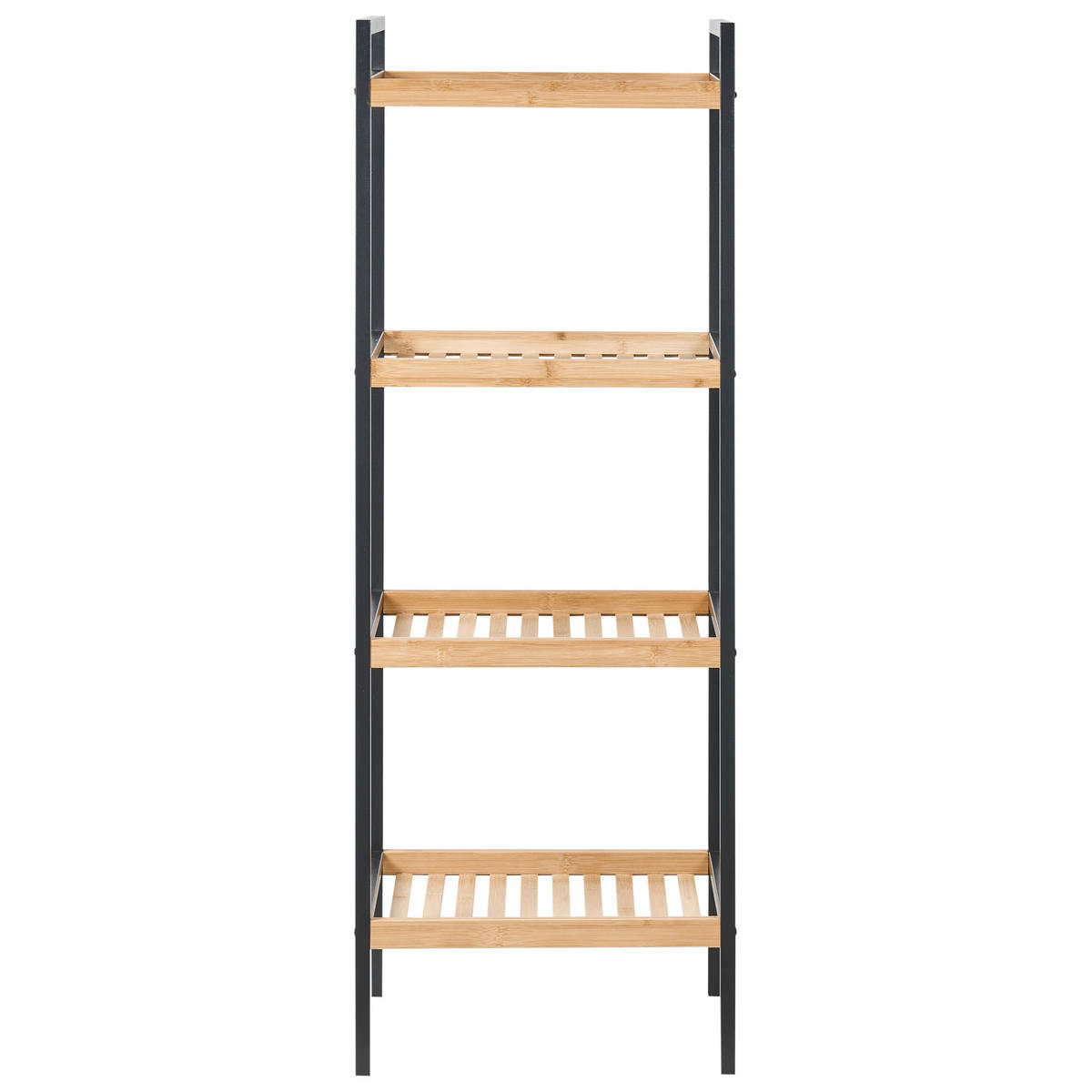 RAFT cu 4 niveluri bambus maro deschis Tajzara - maro/negru, lemn (40/109/30cm) - Beliani