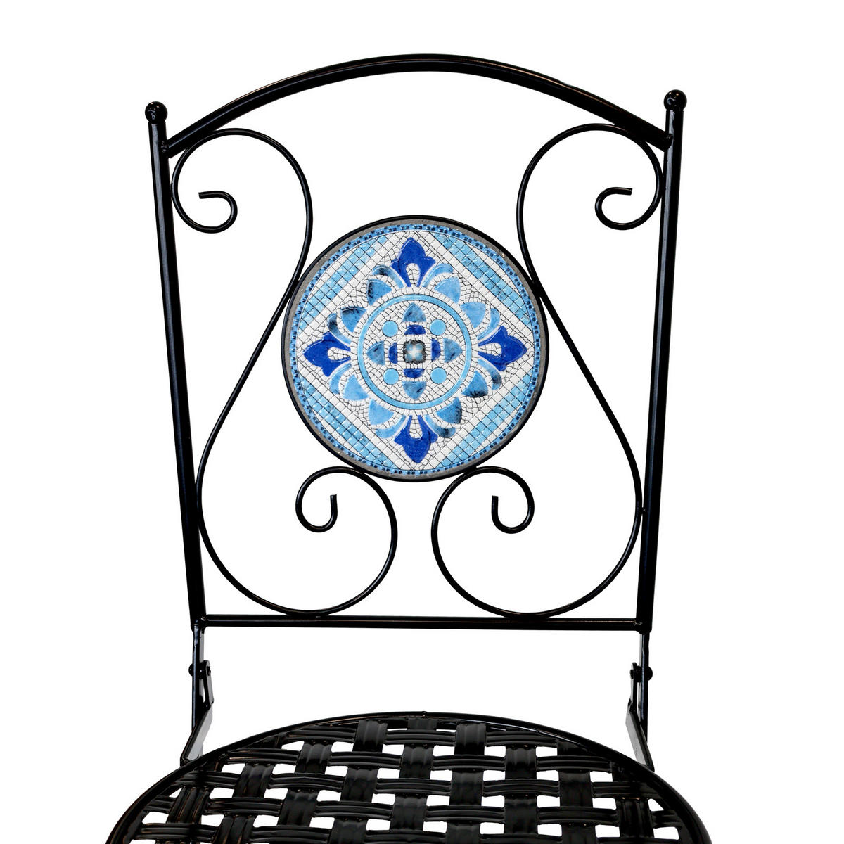 BISTRO-SET PARIS Mosaik Blau - Blau, Metall - SVITA