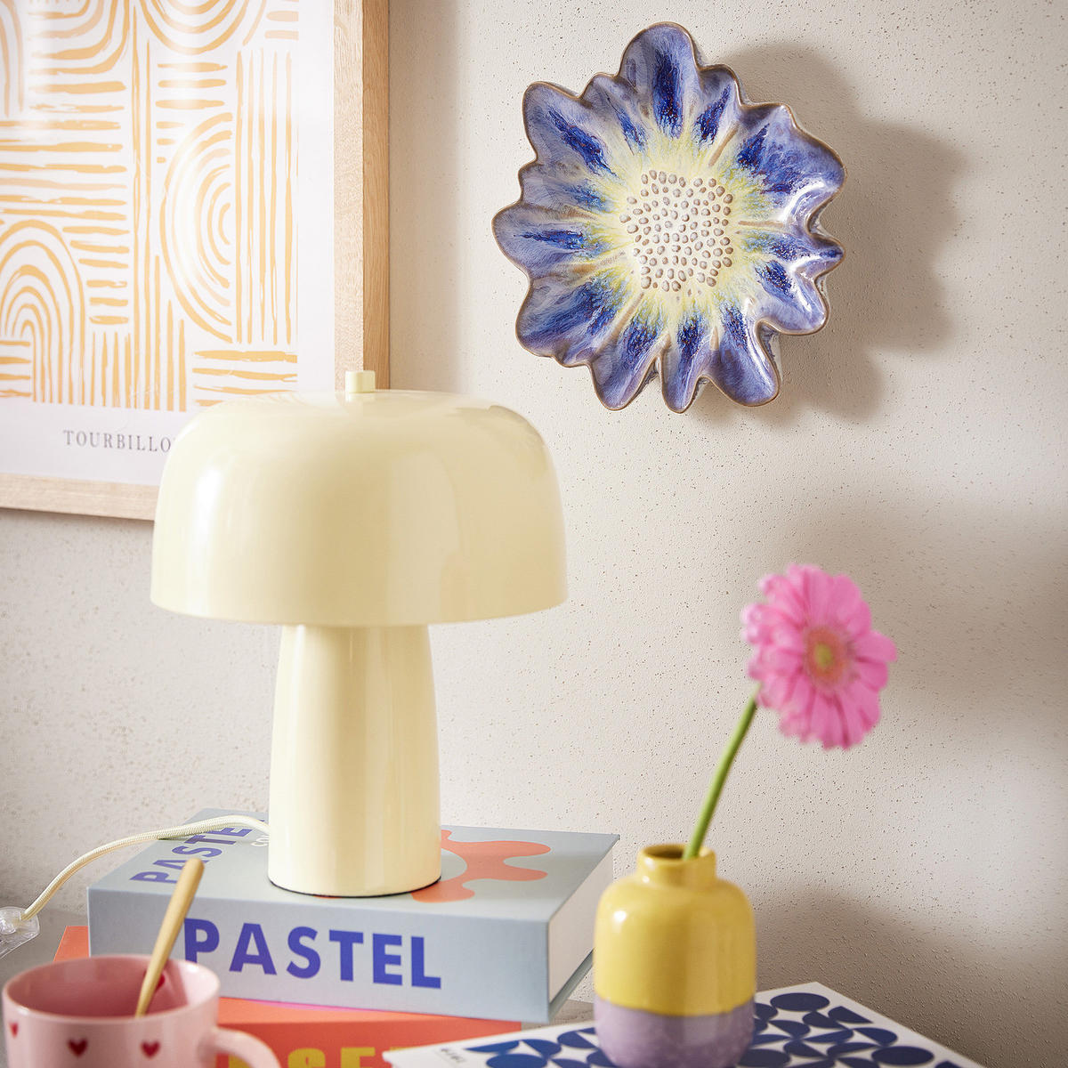 WANDDEKORATION Blue Bliss - Blau, Keramik (3.5cm) - Butlers