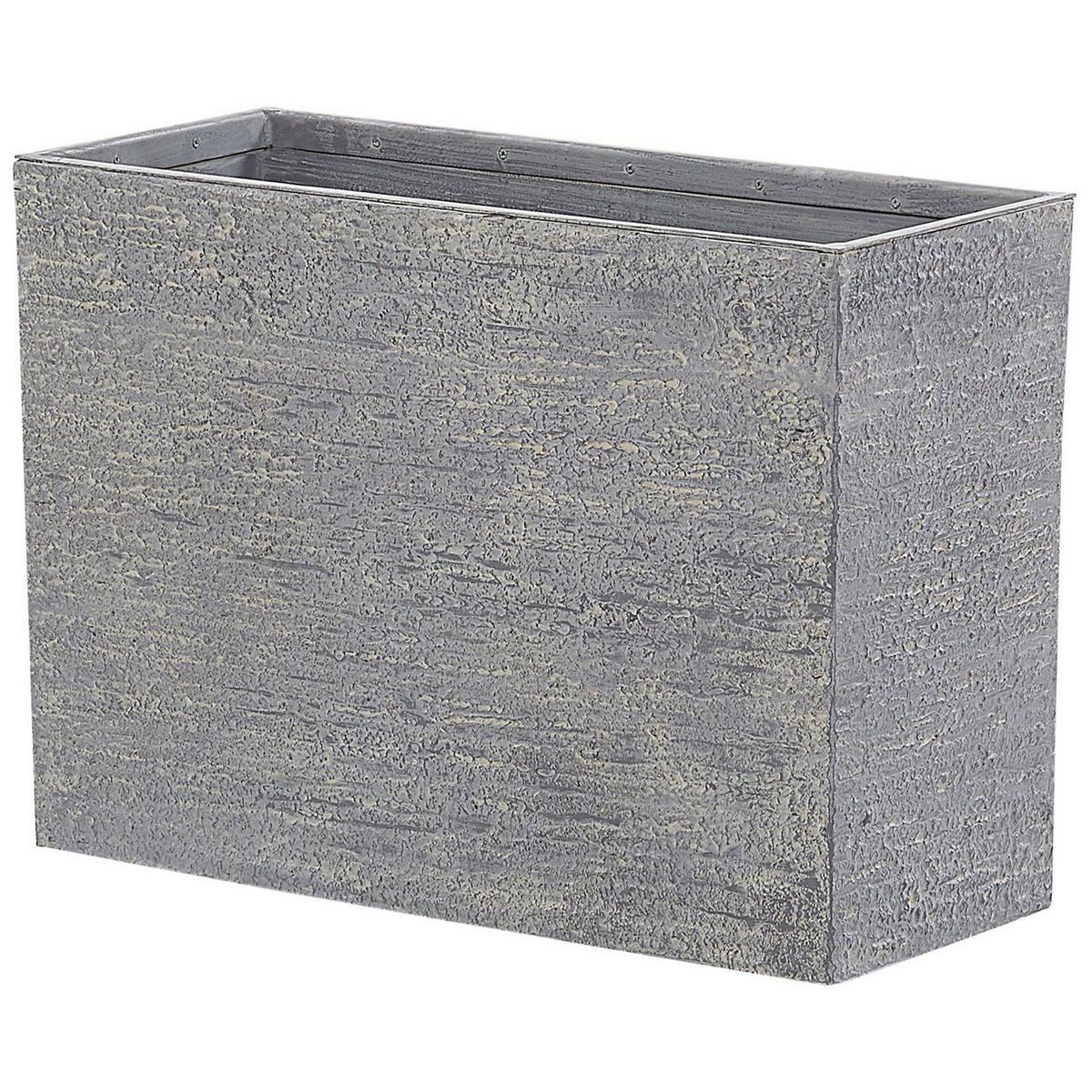 BLUMENTOPF grau rechteckig 34/80/56 cm Edessa - Grau, Stein (56cm) - Beliani