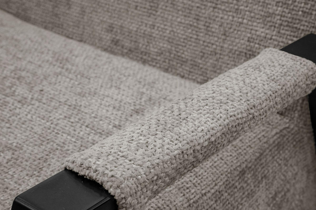 SESSEL KOBE, taupe - Taupe/Schwarz, Holz/Textil (72/76/90cm) - Courtois Laville