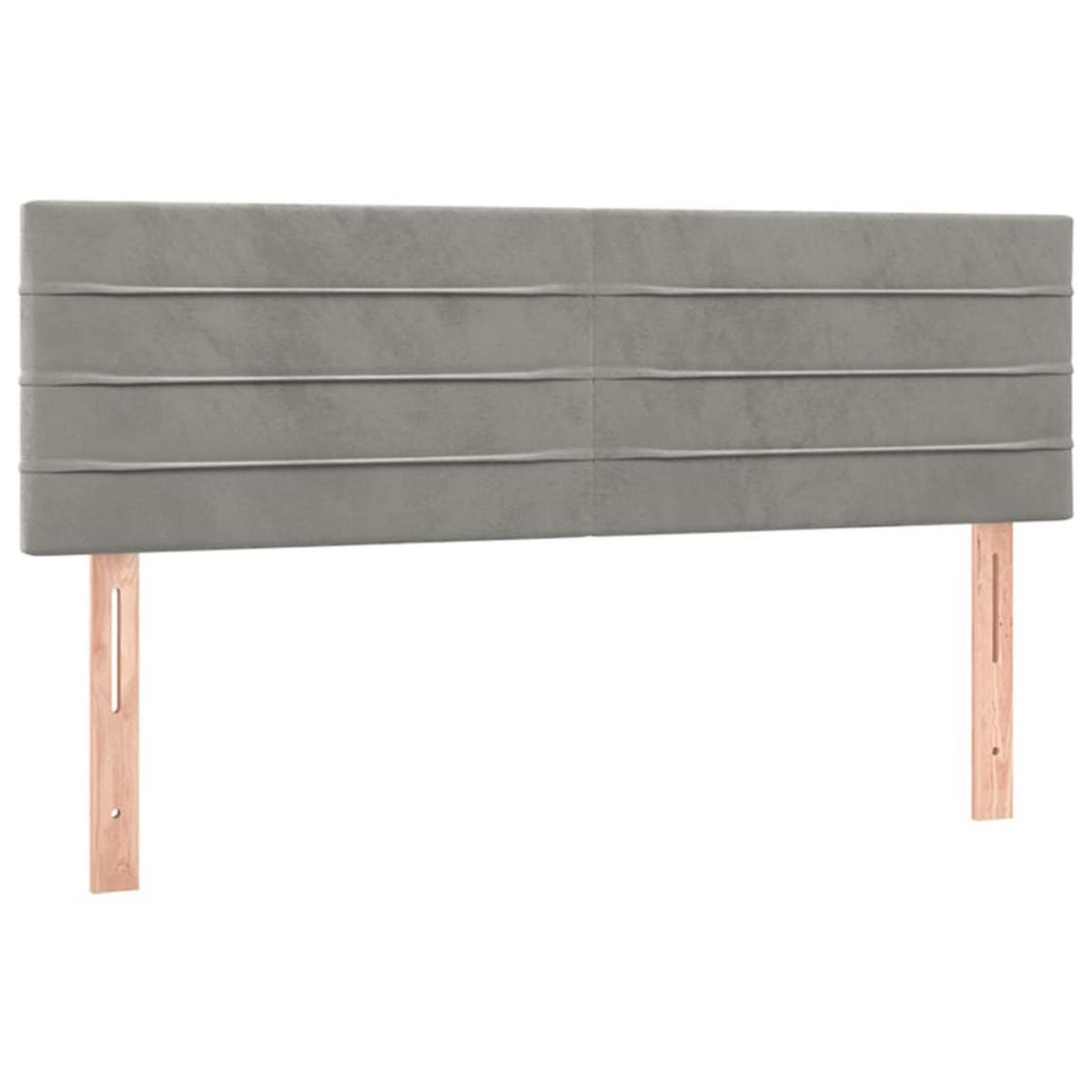 BOXSPRINGBETT 140/200 Cm Grau Samt - Grau, Textil (144/203cm) - vidaXL