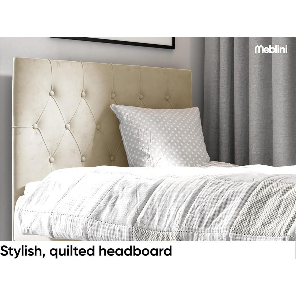 Thumbnail - Meblini Kinderbett, Beige, Weiß, Holzwerkstoff, 92x208 cm, Kinder- & Jugendzimmer, Kindermöbel, Kinderbetten, Kindereinz...