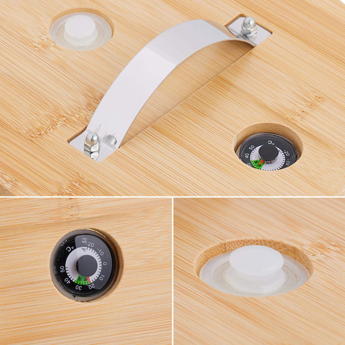 GETRÄNKESPENDER - Multicolor, Glas/Holz (5L) - Relaxdays