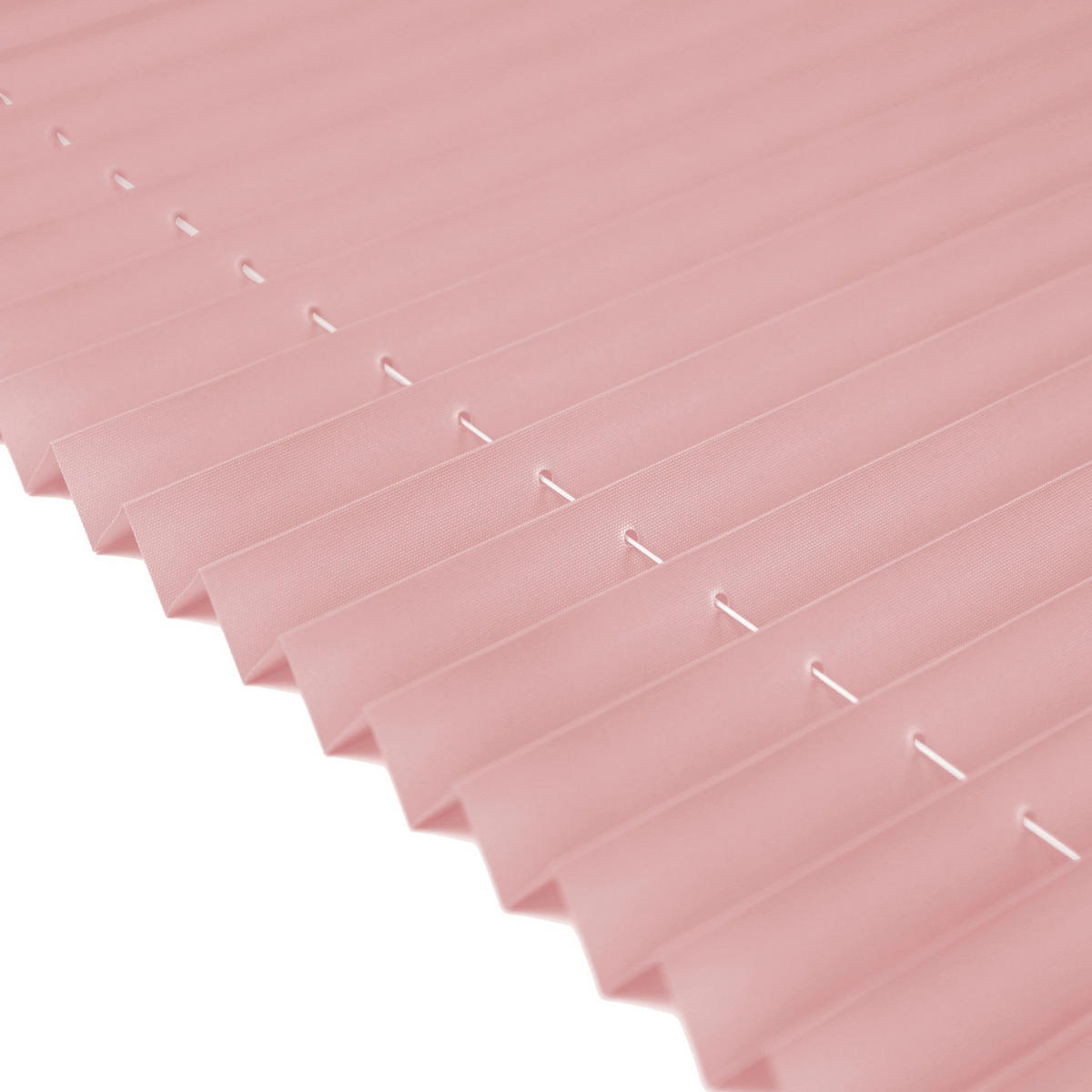 PLISSEE Basic ohne Bohren - Hellrosa, Textil (80/210cm) - Deco-Raum