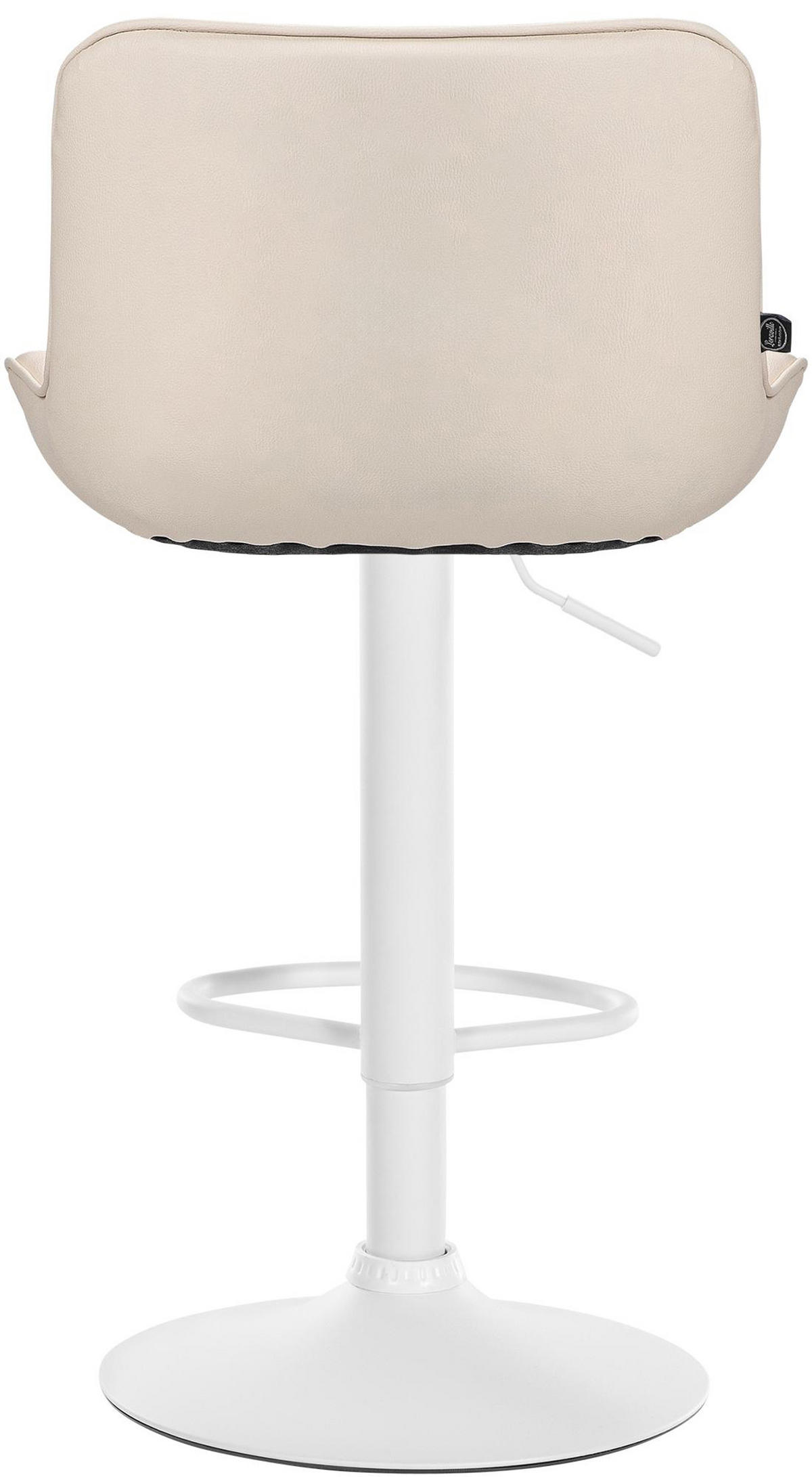 BARHOCKER 2er Set Vulcano Kunstleder weiß creme - Naturfarben/Weiß, Kunststoff/Metall (49/106/51cm) - TPFLiving