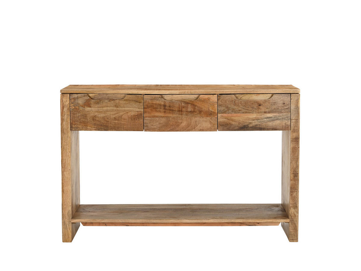 KONSOLENTISCH Sophie Mangoholz 120 cm / 35 cm Natur - Naturfarben, Holz (35/120/76cm) - Villa Möbel