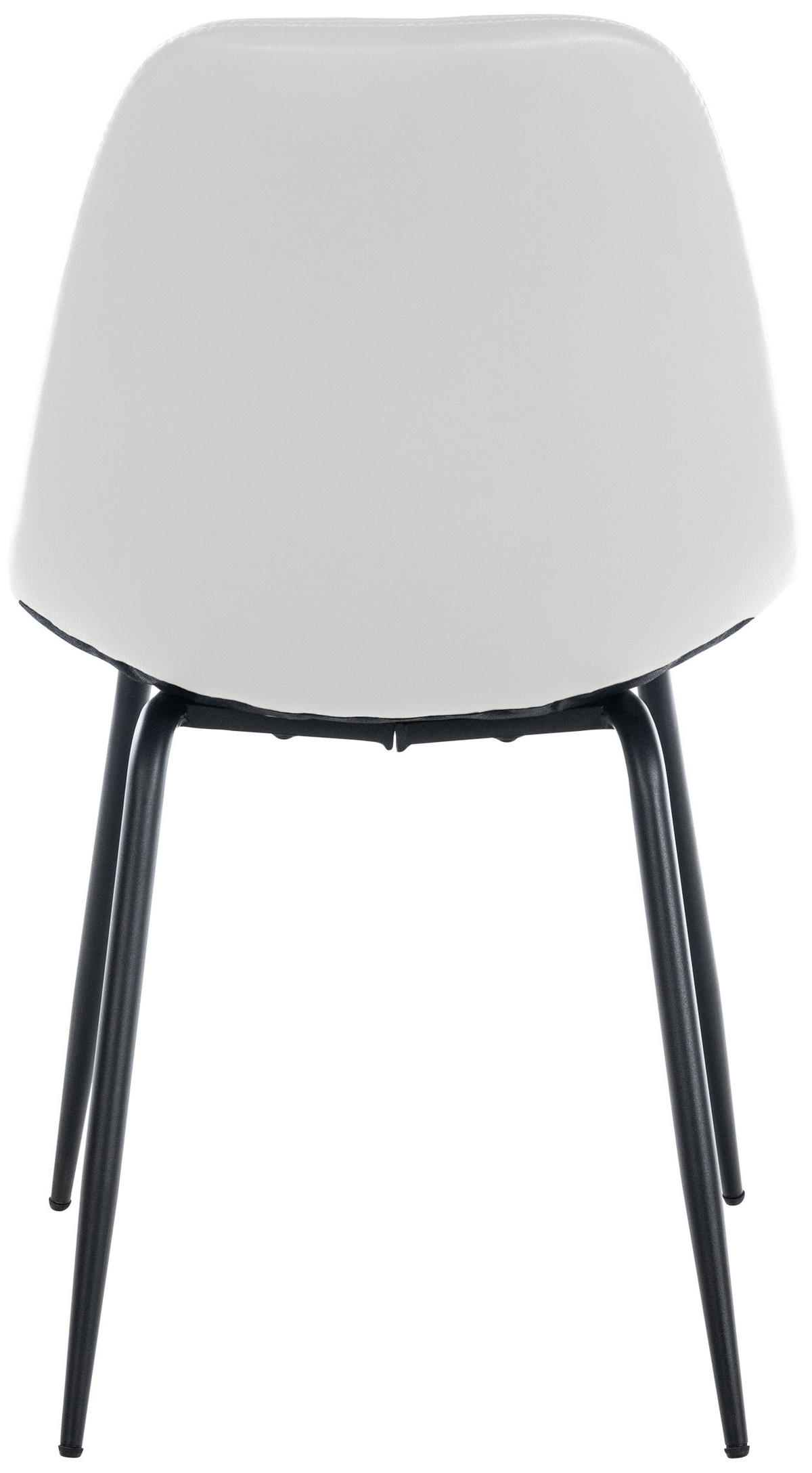 STUHL Lederlook weiß - Schwarz/Weiß, Textil/Metall (46/82/52cm) - CLP