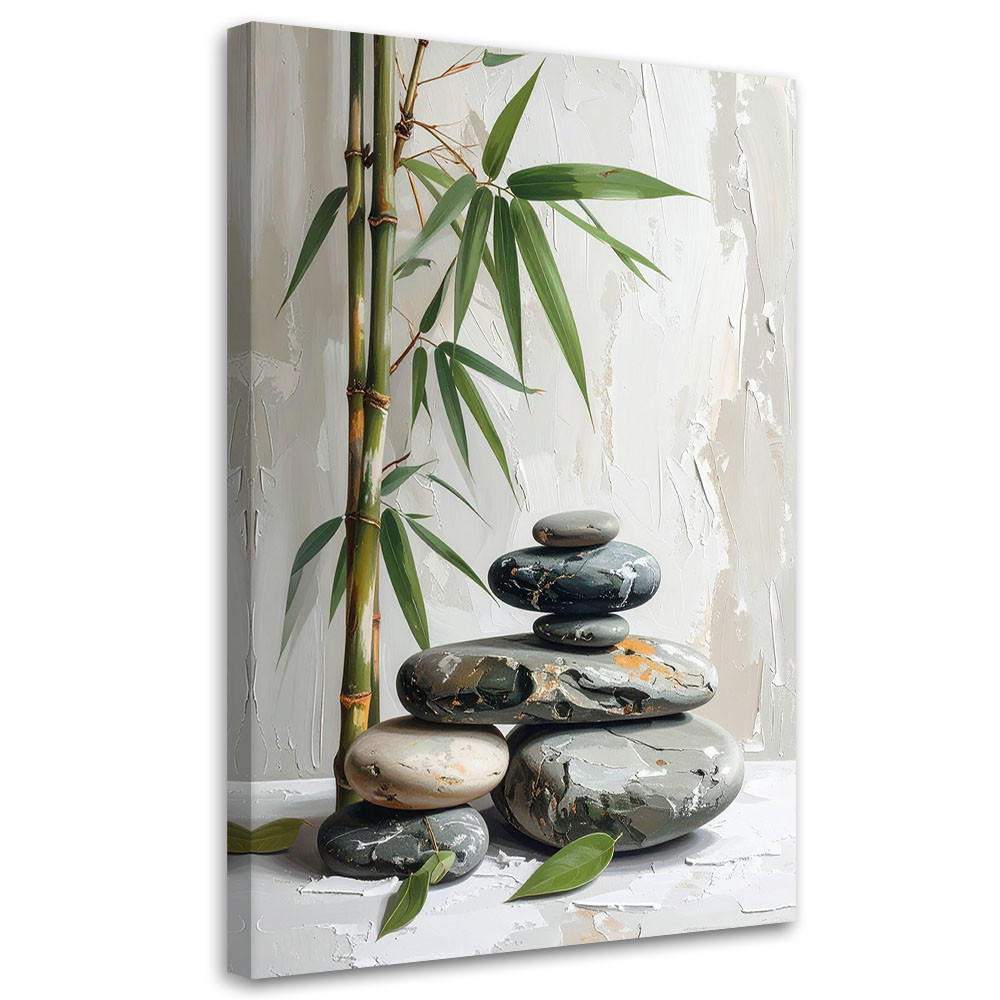 LEINWANDBILD Zen und Orientalisch 80x120cm - Grau, Textil (80/120cm) - Feeby