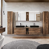 BADMÖBEL-SET 15-TLG. Puebla-56 - Braun, Holzwerkstoff (270/200/46cm) - Lomado