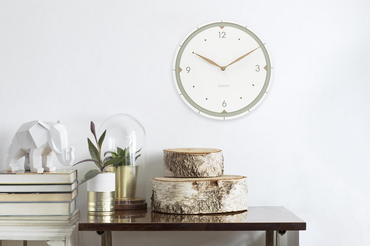 WANDUHR Design Weiß 29/29 cm - Weiß, Holzwerkstoff (0.42/29/1cm) - ONZENO