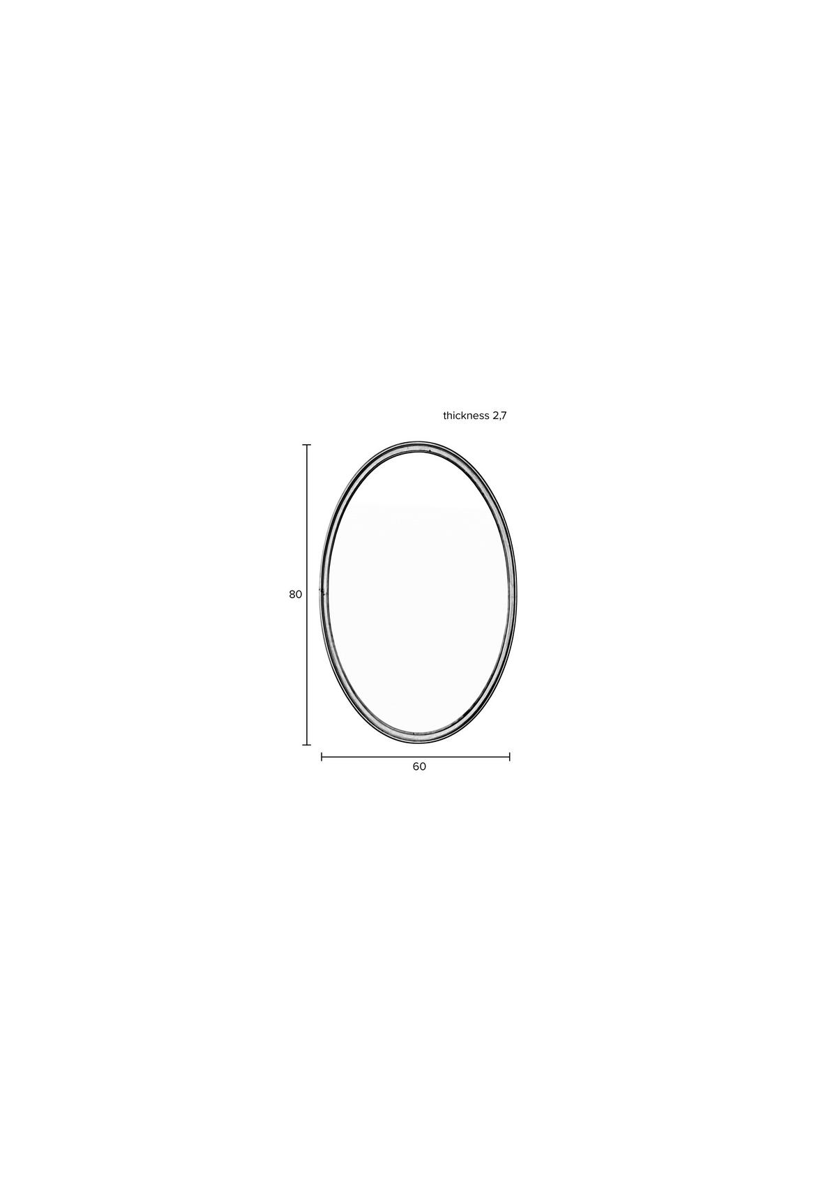 SPIEGEL Matz - Bronze - 60/80/2.7 cm - Bronzefarben, Metall (80/2.7/60cm)