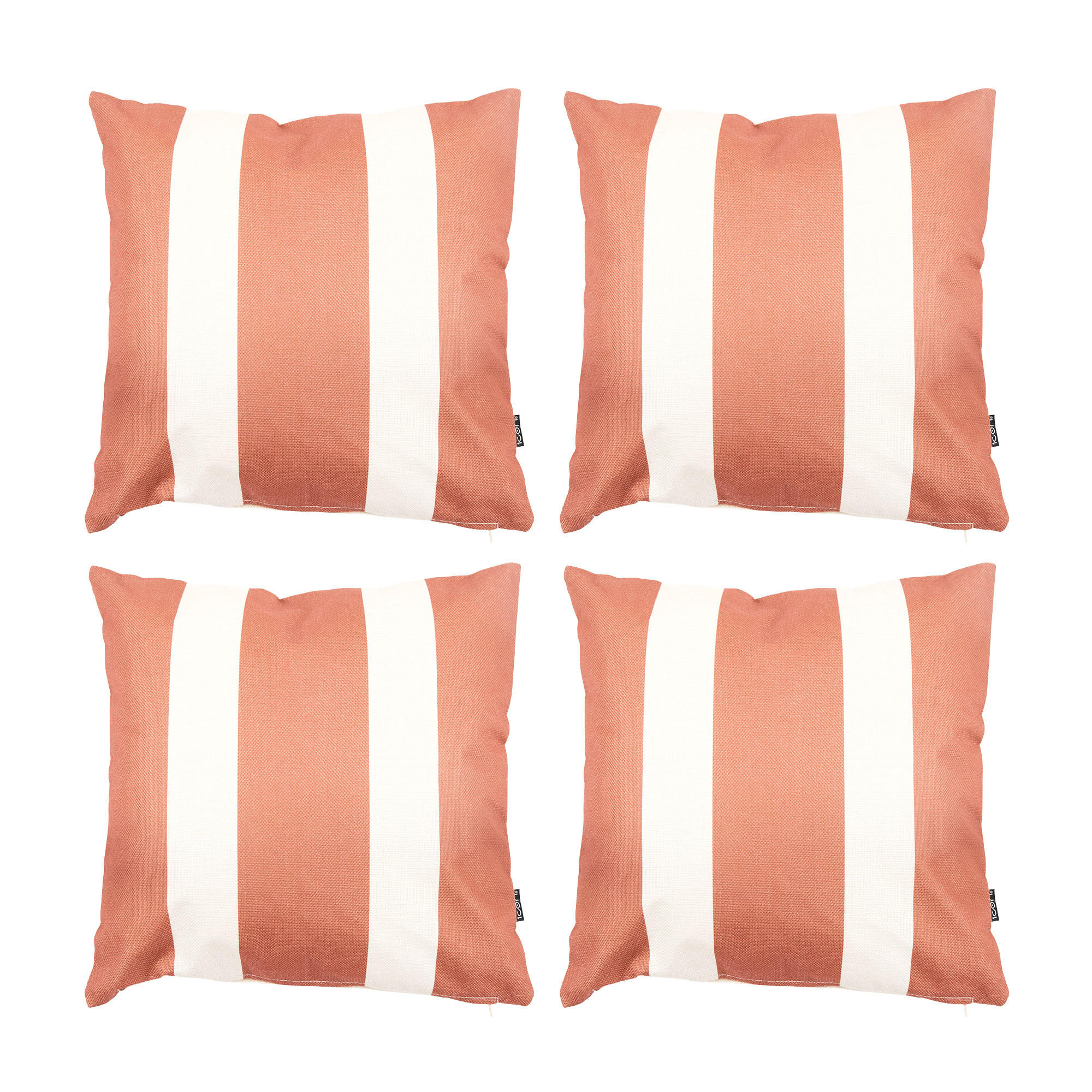DEKOKISSEN 4er Set - Orange, Textil (43/43cm) - icon