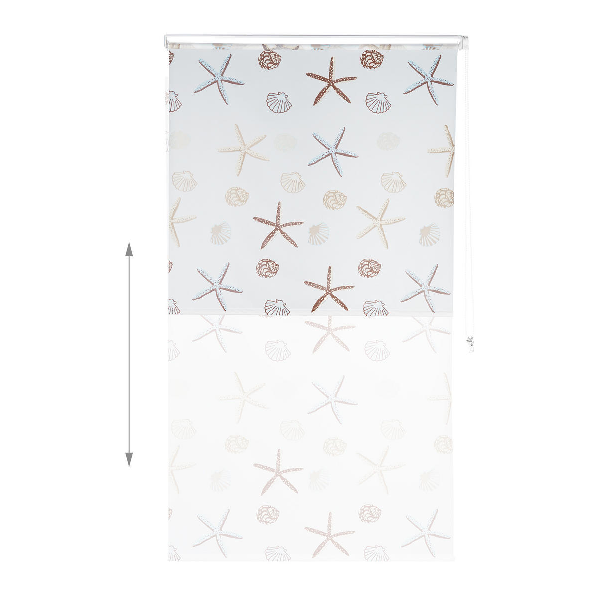 DUSCHROLLO - Multicolor, Kunststoff/Metall (120/5cm) - Relaxdays