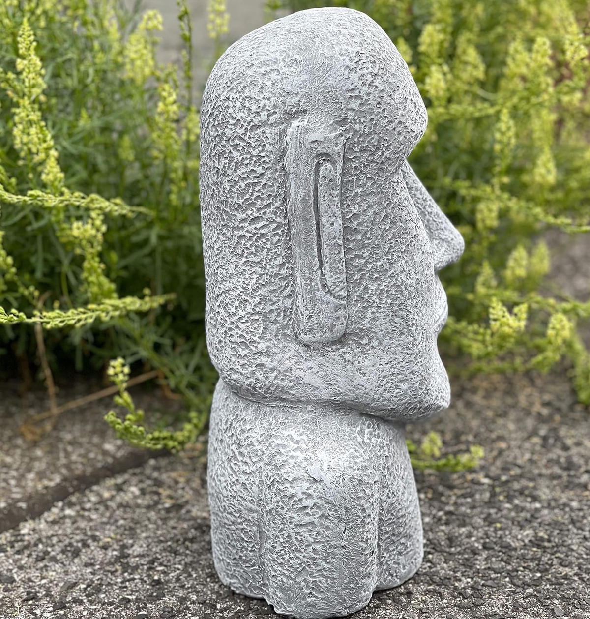 STEINFIGUR Moai Osterinsel Figur frostfest wetterfest - Grau, Stein (36/17/22cm) - stoneandstyle