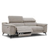 RELAXSOFA FIERO 3-Sitzer mit 1 Relaxfunktion, taupe - Taupe/Schwarz, Holzwerkstoff/Textil (212/82/103cm) - Courtois Laville