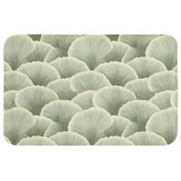 WC PŘEDLOŽKA Vějíř - list - zelený 80x50 cm - pastelově zelená, textil/plast (80/1cm) - OnlyWow