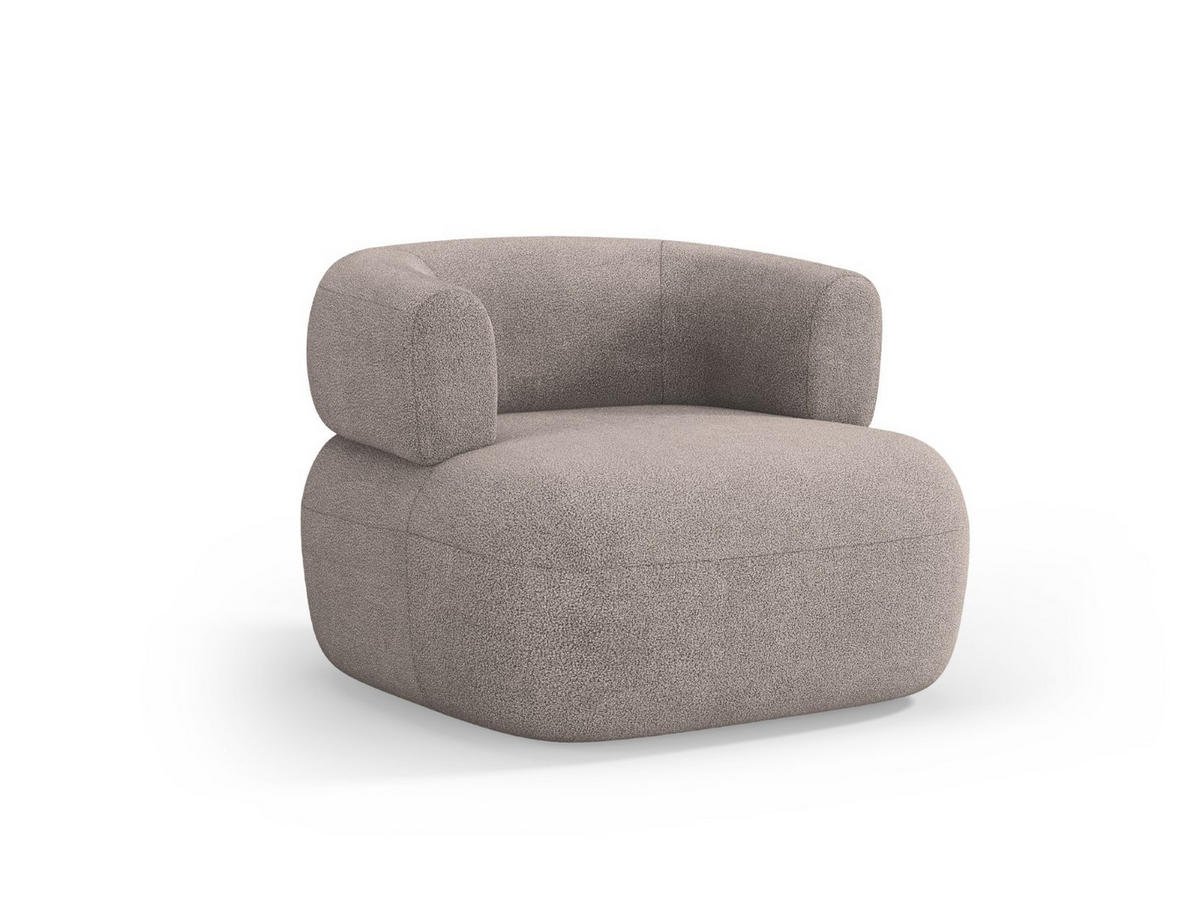 SESSEL Jenny aus Boucle hellbraun - Hellbraun, Textil (88/73/90cm) - Micadoni
