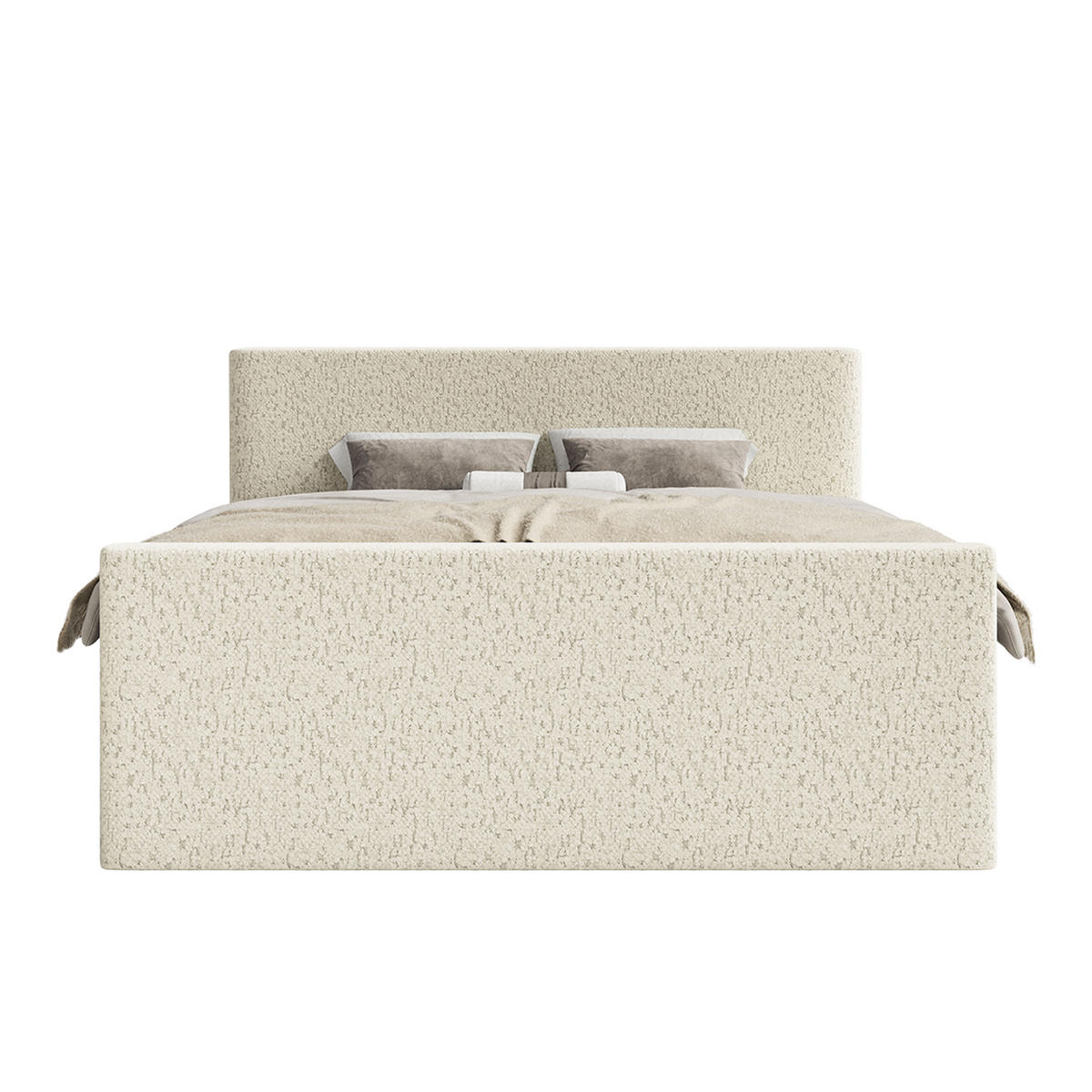 BOXSPRINGBETT Velipoja Premium 140x200 cm, Beige - Beige, Textil (140/200cm) - Fedve