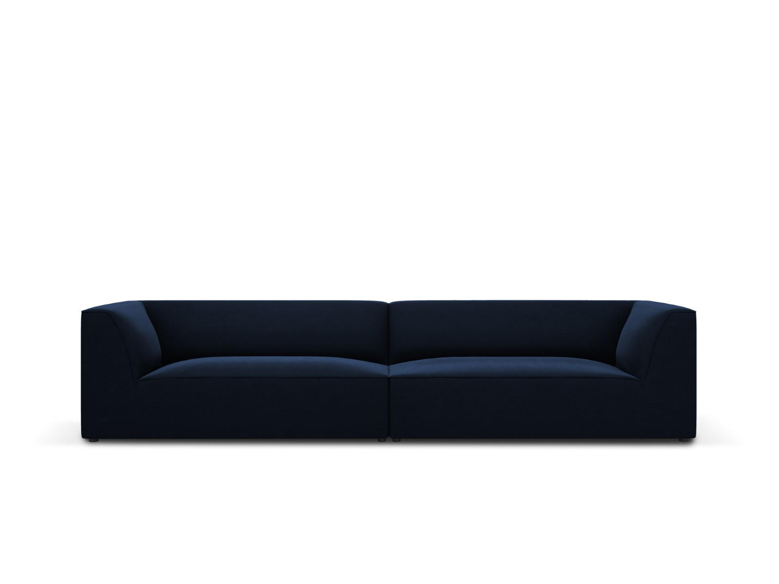 SOFA Ruby aus Samt königsblau 4 Sitzplätze - Blau, Textil (93/69/302cm) - Micadoni