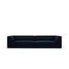 SOFA Ruby aus Samt königsblau 4 Sitzplätze - Blau, Textil (93/69/302cm) - Micadoni
