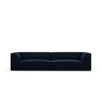 SOFA Ruby aus Samt königsblau 4 Sitzplätze - Blau, Textil (93/69/302cm) - Micadoni