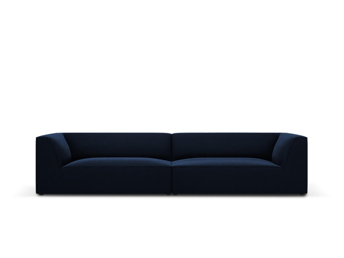 SOFA Ruby aus Samt königsblau 4 Sitzplätze - Blau, Textil (93/69/302cm) - Micadoni