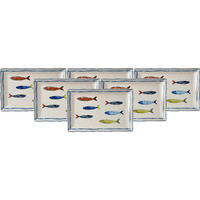SERVIERPLATTEN Maro bunt 34 x 23 cm 6er Set - Multicolor, Keramik (23/3/34cm) - Ritzenhoff Breker