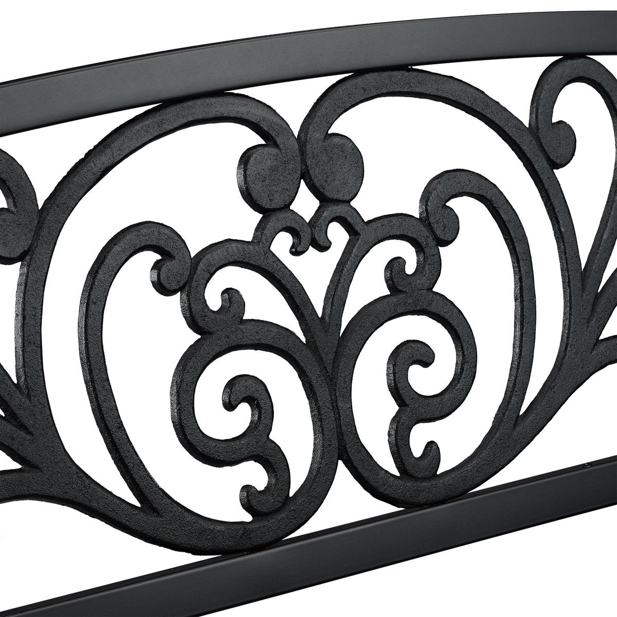 GARTENBANK - Schwarz, Metall (127/86.5/60cm) - Relaxdays