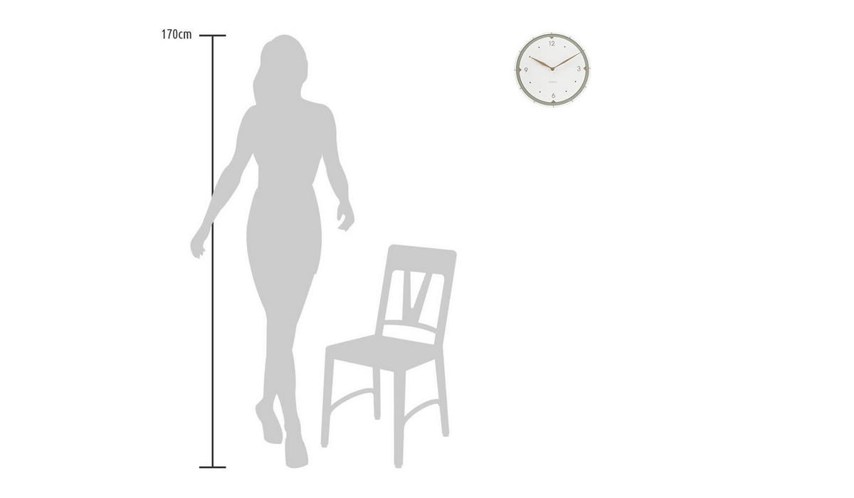 WANDUHR Design Weiß 29/29 cm - Weiß, Holzwerkstoff (0.42/29/1cm) - ONZENO