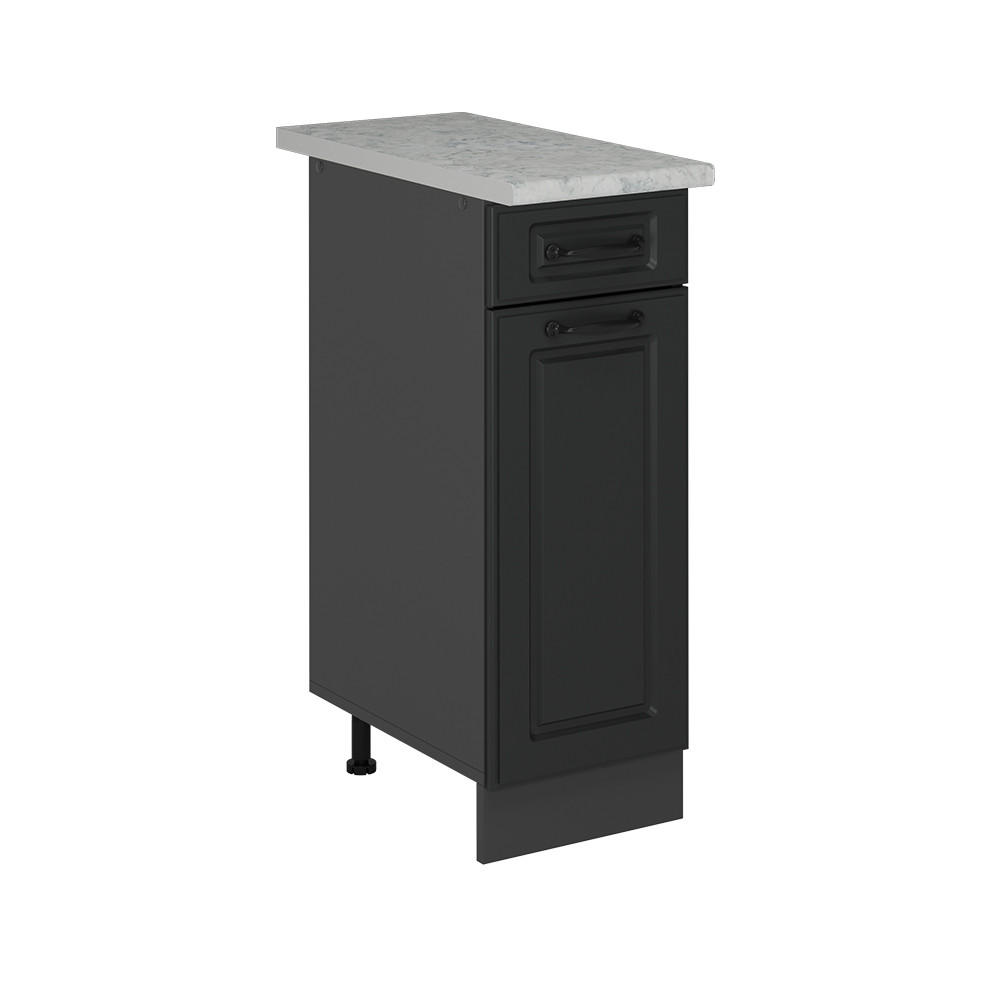KÜCHENUNTERSCHRANK R-Line Anthrazit Landhaus 30 cm AP Marmor - Anthrazit, Holzwerkstoff (30/81.6/60cm) - Vicco