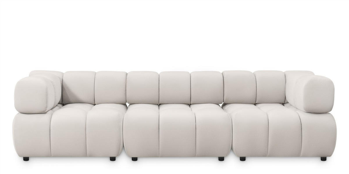 SOFA 3-sitzer Flow - Schwarz, Holzwerkstoff/Textil (288/71/96cm) - Fun Möbel