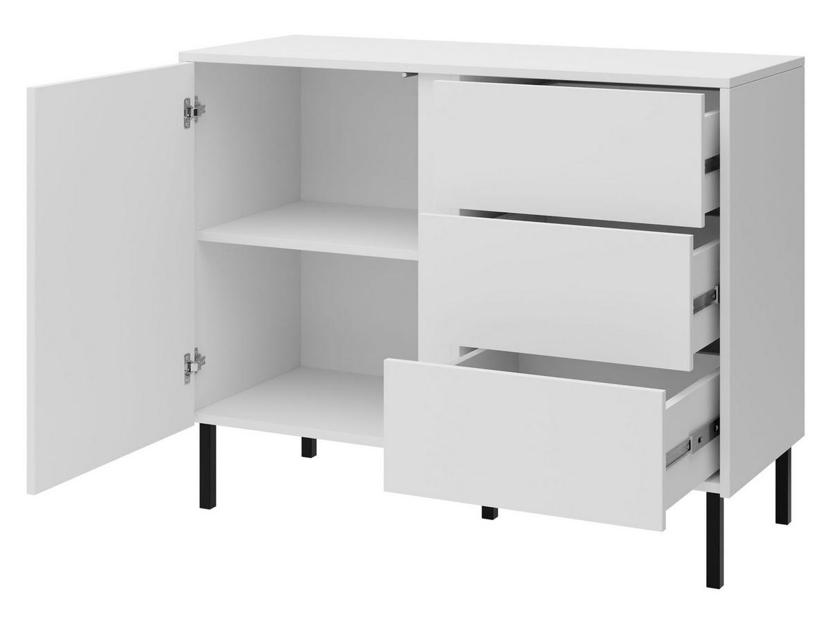 KOMMODE Mia 05 - Schwarz/Braun, Holzwerkstoff/Metall (120/50/41cm) - MIRJAN24
