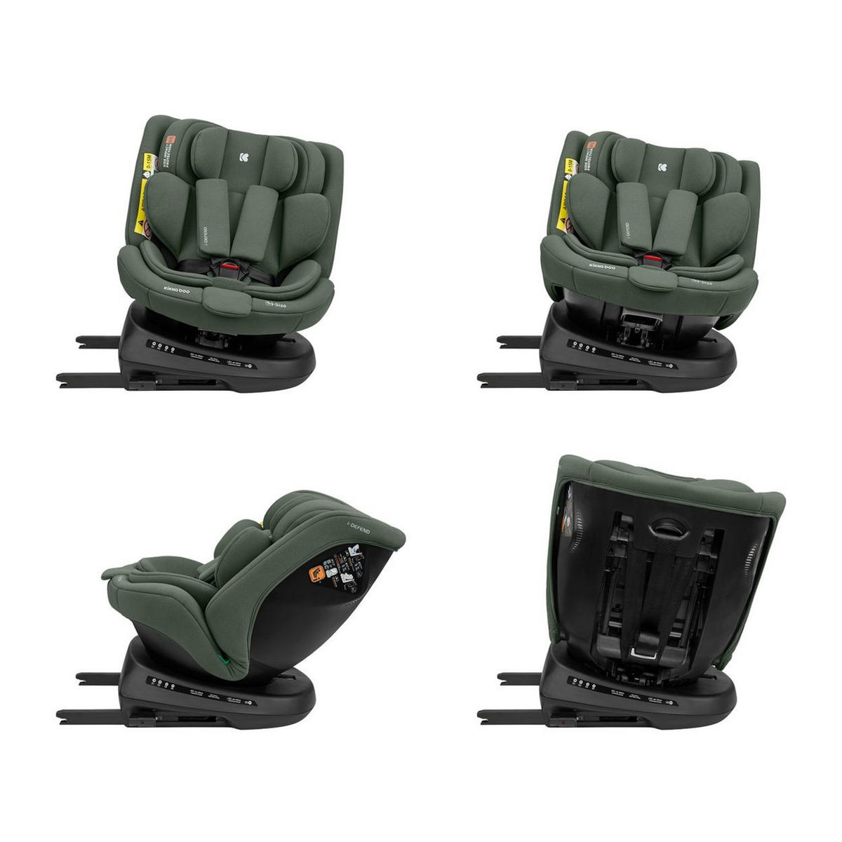 KINDERSITZ i-Defend i-Size grün (40-150cm) Isofix, 360 Grad Drehung, SPS - Grün, Kunststoff (44/56/48cm) - Kikka boo