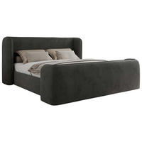 POLSTERBETT EMORA CLASSIC DUO 140/200 - Dunkelgrau Velvet - Schaum-Matratze - Dunkelgrau, Textil (140/200cm) - MKS