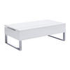 COUCHTISCH höhenverstellbar - MDF & Metall - Weiß lackiert - SECALI - Weiß, Holz (110/60/38cm) - Vente-Unique