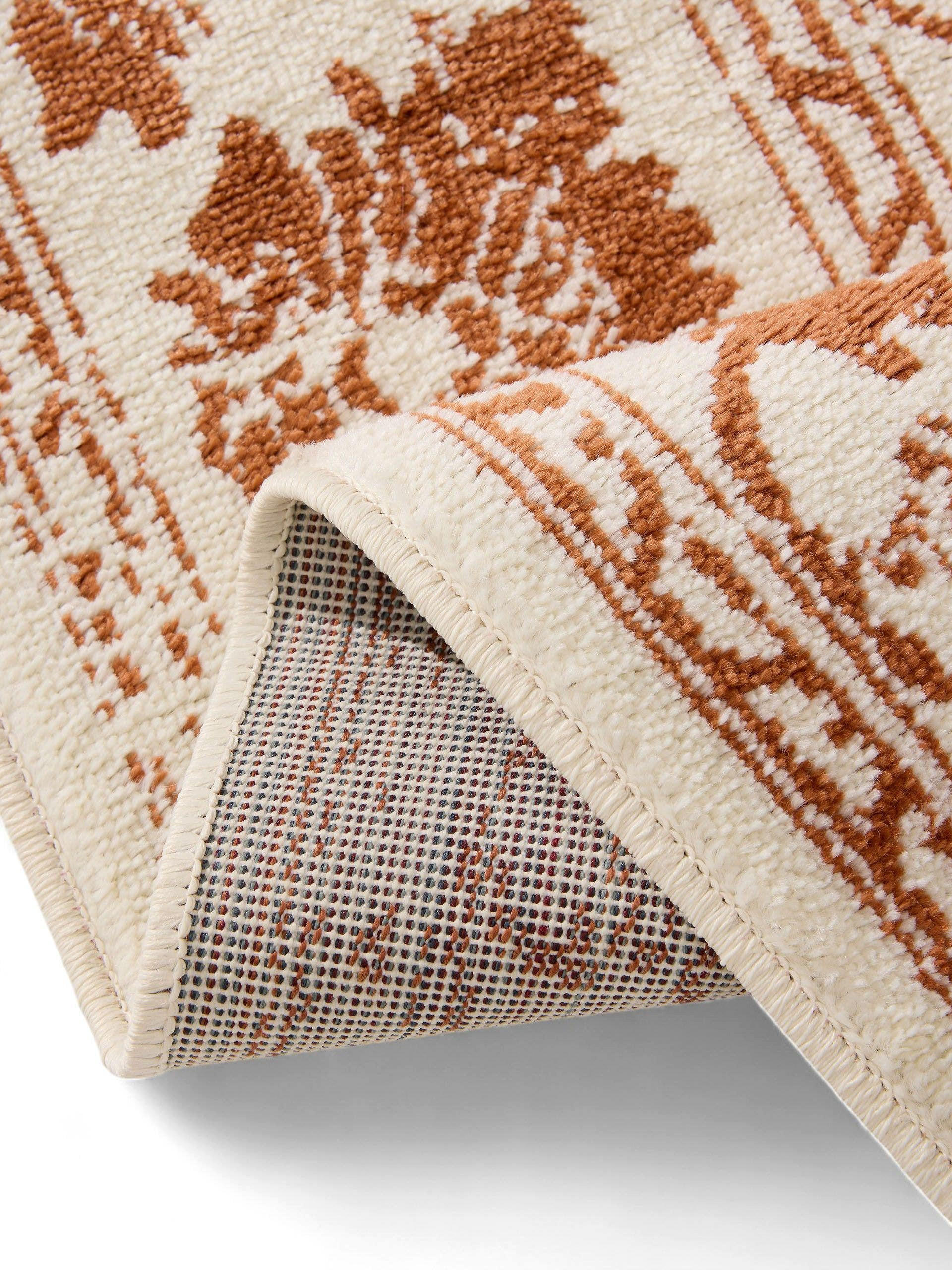VINTAGE-TEPPICH Suki 200/300 cm - Creme/Orange, Kunststoff (200/300cm) - benuta
