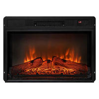 ELEKTROKAMIN Schwarz Wandmodell mit Heizung 2000 W - Schwarz, Glas (61/45/13cm) - Purline