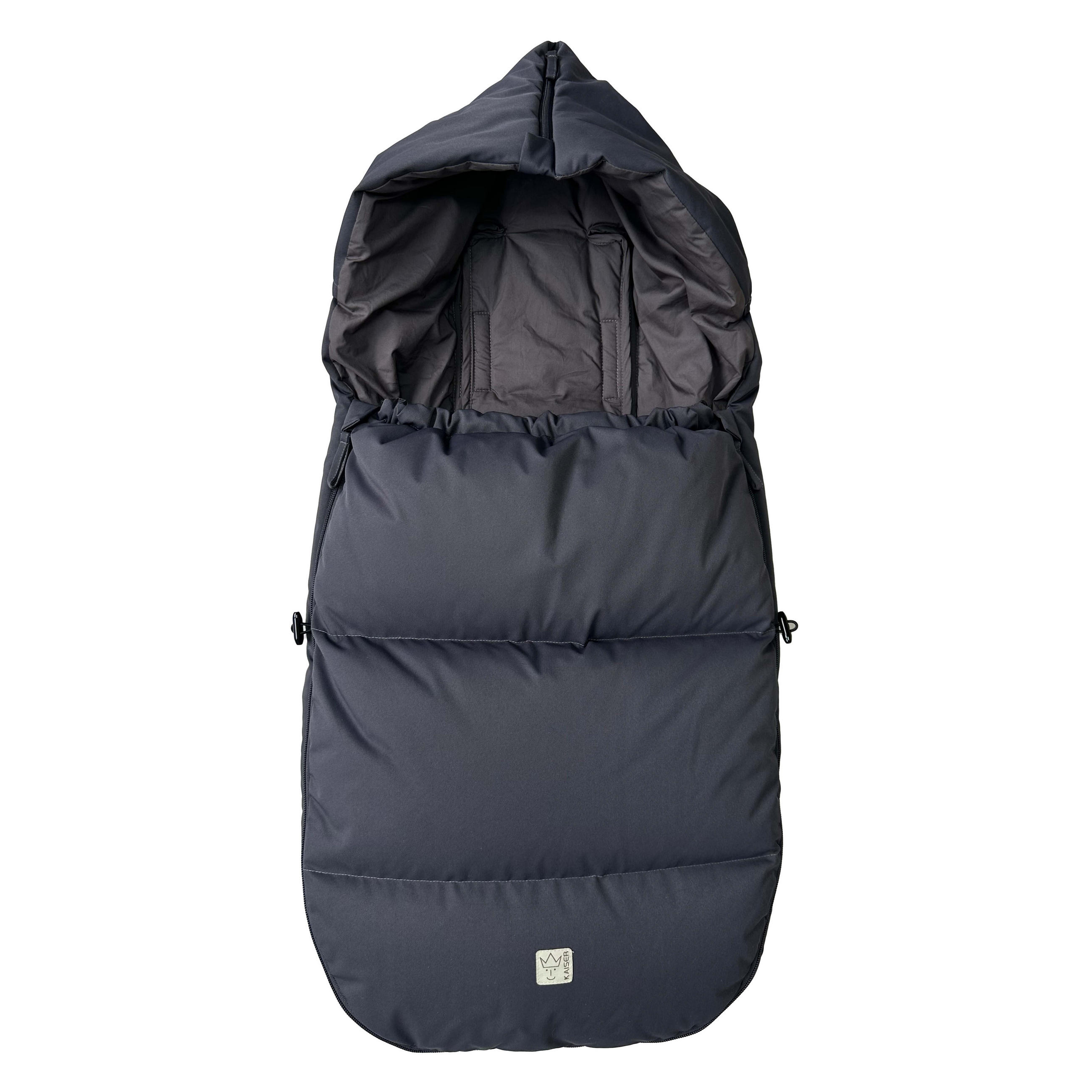 KINDERWAGEN-FUSSSACK Dowwny XL, anthracite - Dunkelgrau, Textil (45/7/95cm) - Kaiserbaby