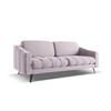 3-SITZER SOFA Samt Stoff Violett - Lila/Flieder, Textil/Metall (202/80/95cm) - Makamii