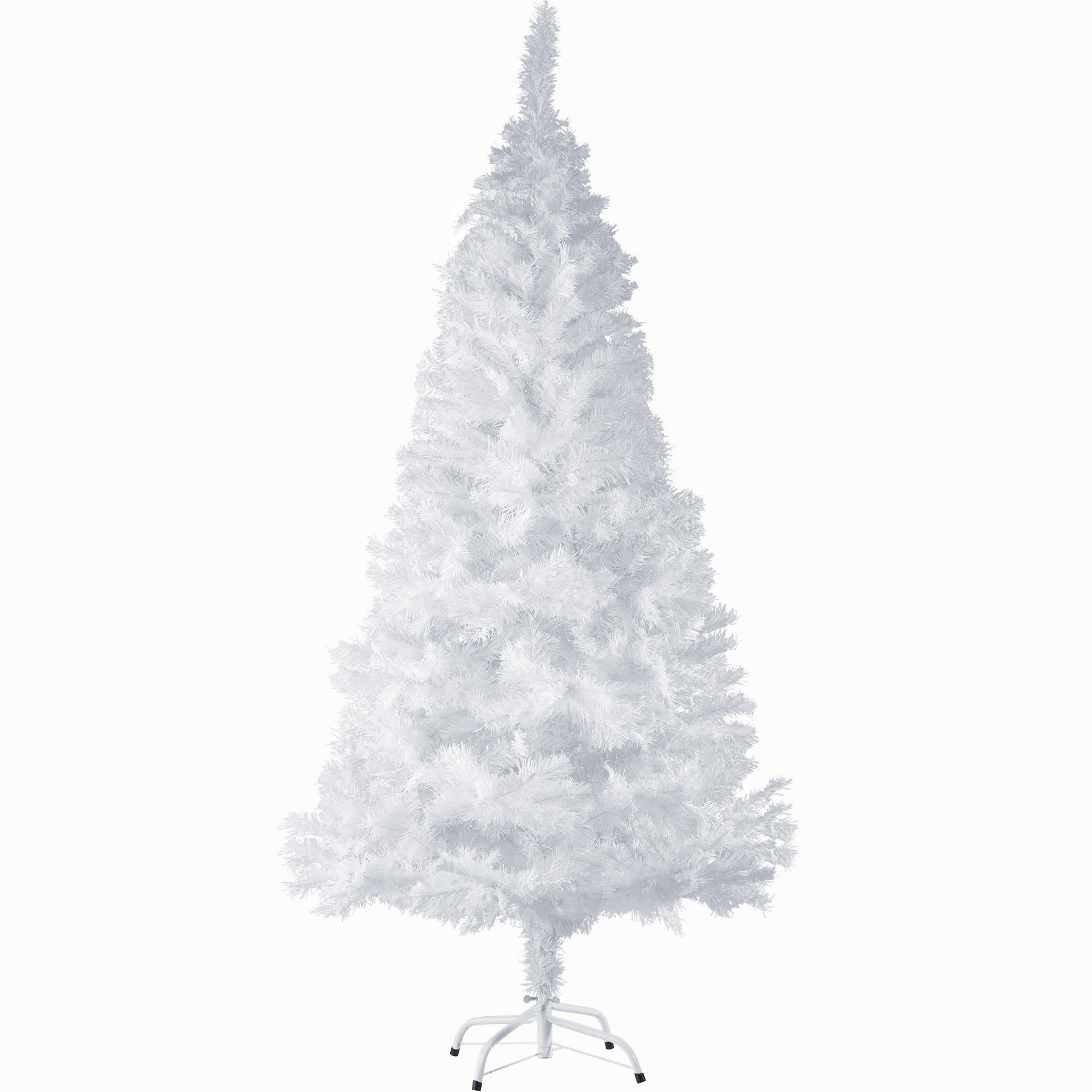 WEIHNACHTSBAUM ,inklusive Metallständer mit Kunststoffkappen,weiß - Weiß, Kunststoff (180cm) - tectake