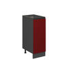 APOTHEKERUNTERSCHRANK R-Line Rot 30 cm J-Shape, ohne AP - Anthrazit/Rot, Holzwerkstoff (30/81.6/46cm) - Vicco