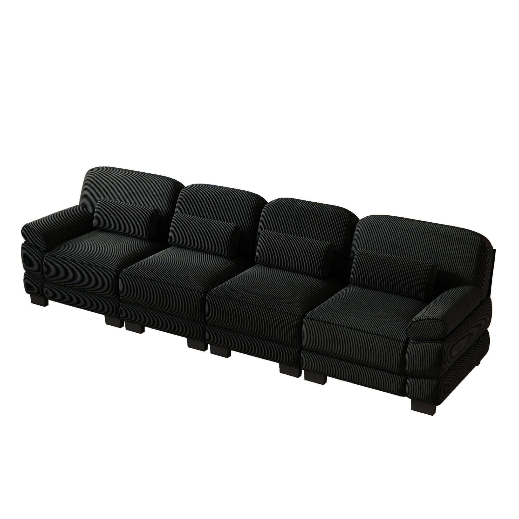 ComfortXL 4-Sitzer-Sofa Schwarz 336x94x88.5 cm