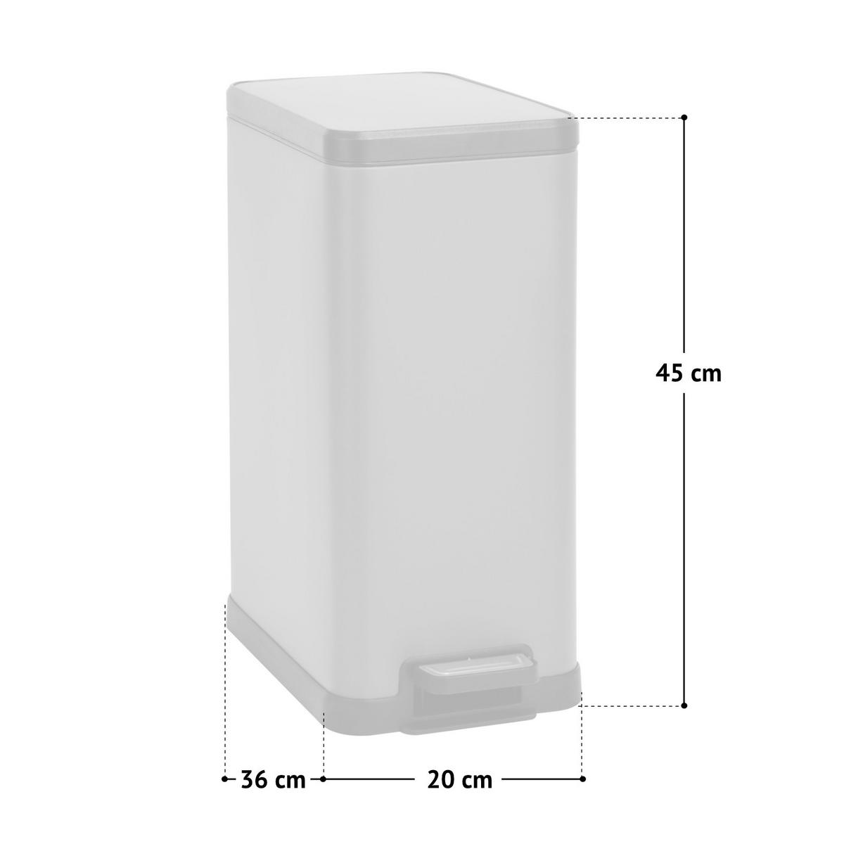 MÜLLEIMER STM15 15L Grau - Grau, Metall (20/45/36cm) - SVITA