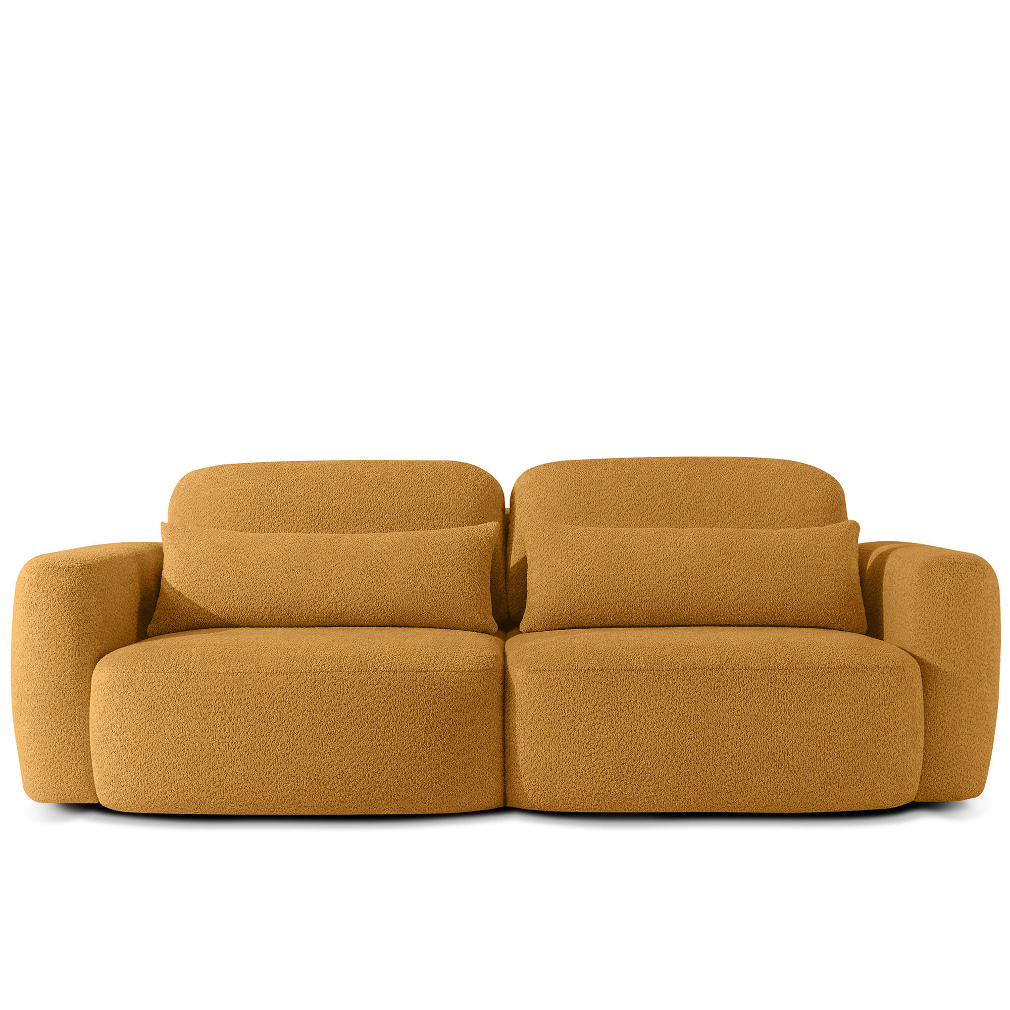 SOFA 3 ELOSA - Honig, Holz/Textil (245/85/115cm) - KONSIMO®