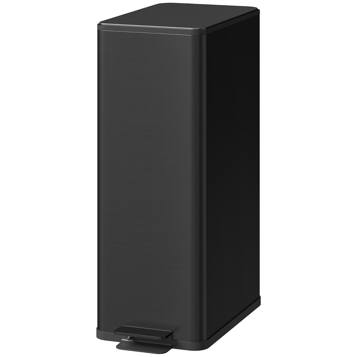 MÜLLEIMER DE-08945 20 L mit Soft-Close-Deckel & Deodorant-Fach Schwarz - Schwarz, Metall (37.2/57/21.5cm) - ComfortXL