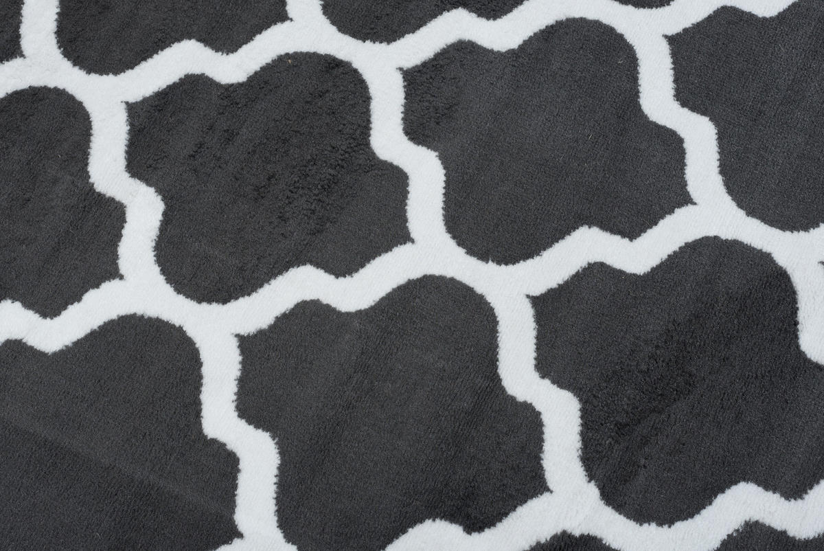 TEPPICH LUXURY Dunkelgrau Marokkanisch Geometrisch 140/200 cm - Dunkelgrau, Textil (140/200cm) - Tapiso