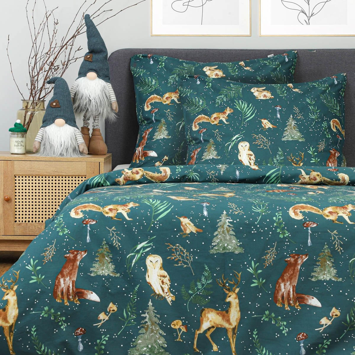 BETTWÄSCHE Padu Baumwolle 160/200 cm - Grün, Textil (160/200cm) - Homla